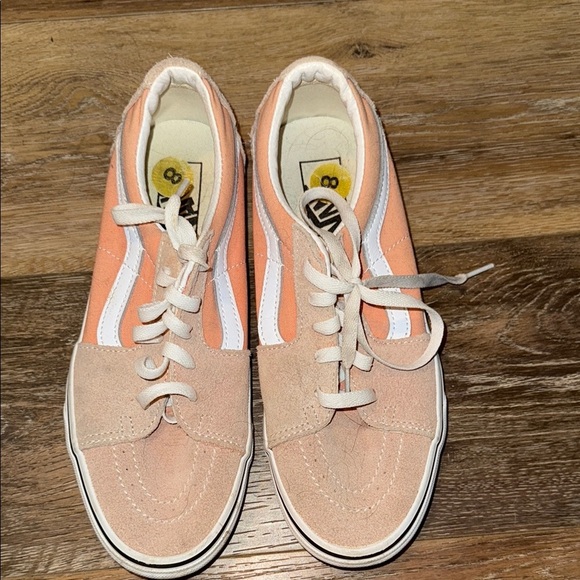 Vans Peach and White Sneakers - Picture 1 of 6